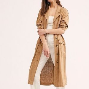 Free People Duster, Linen and Rayon Blend